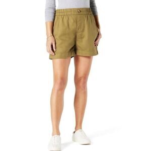 Signature by Levi Strauss Gold Label Soft Olive Green Casual Shorts Women Sz L